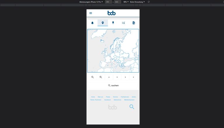 Ländersuche - responsive